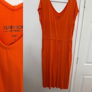 Torrid Bright Orange Knit Dress